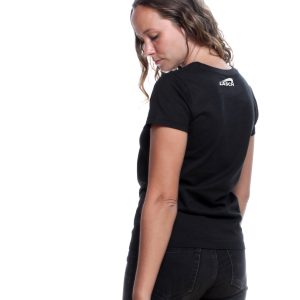 Women Organic Bio Shirt back black Lasch Logo Jan Oberlaender